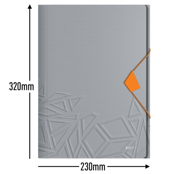 Carpeta Con 3 Solapas Urban Chic De Leitz Gris Oscuro A4
