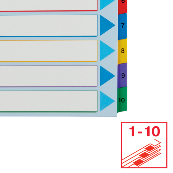 Índices Proyectos Borra Y Reescribe Multicolor 1-10 A4 Maxi