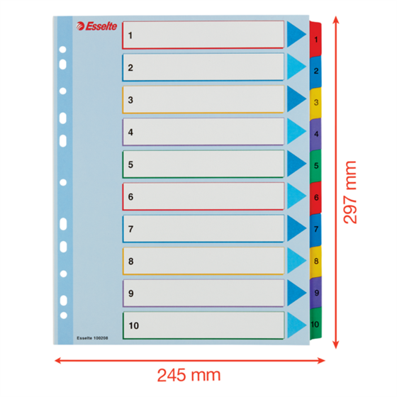 Índices Proyectos Borra Y Reescribe Multicolor 1-10 A4 Maxi