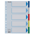 Separadores De Plástico Multicolor 5 Pestañas En Blanco A4
