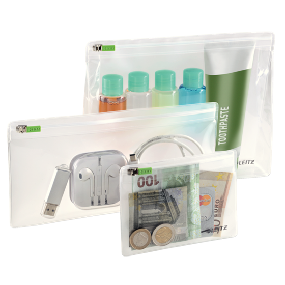 Funda Con Cremallera Traveller Complete De Leitz, Set Surtido Transparente