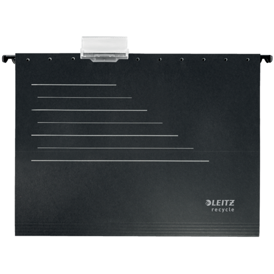 Carpeta Colgante De Cartón Alpha® Leitz Recycle, Co2 Compensado Negro