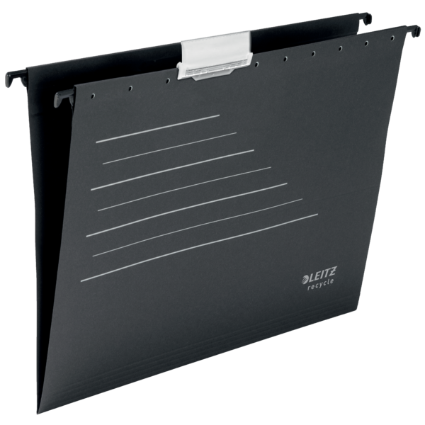 Carpeta Colgante De Cartón Alpha® Leitz Recycle, Co2 Compensado Negro