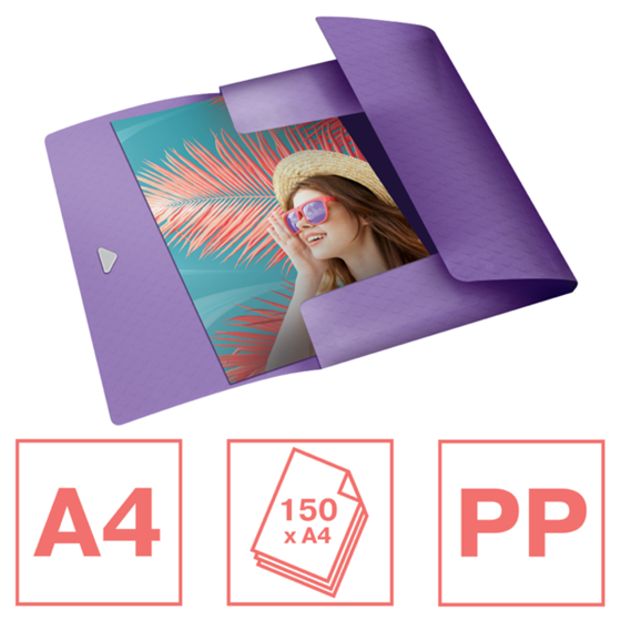 Carpeta De 3 Solapas PP Esselte Colour'Breeze Lavanda A4