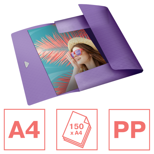 Carpeta De 3 Solapas PP Esselte Colour'Breeze Lavanda A4