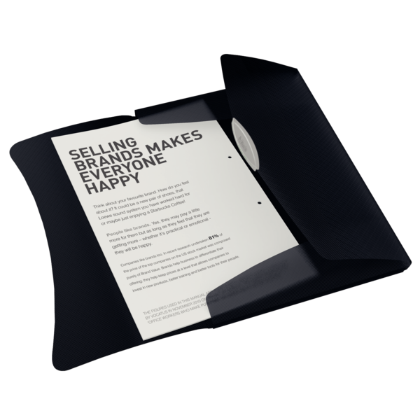 Carpeta De 3 Solapas Vivida De Esselte, Translúcida Vivida Negro