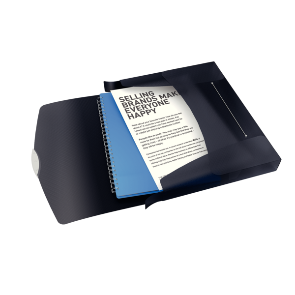 Carpeta De Proyectos Vivida De Esselte, Translúcida Vivida Negro