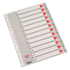 Índices Numéricos De Plástico Gris 1-12 Folio