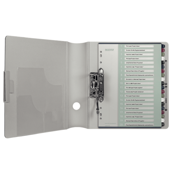 Índice Imprimible Style De Leitz, De PP, Extraancho  1-20 A4 Maxi