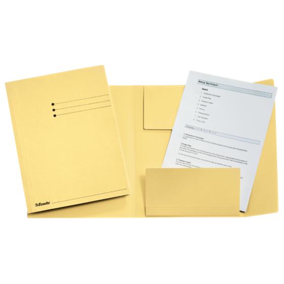 Subcarpetas Con 3 Solapas Amarillo A4