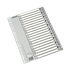 Abecedarios De Plástico Con Carátula Índice Gris A-Z Folio