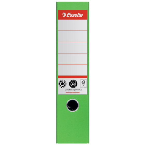 Archivador Esselte No.1, Co2 Compensado, Cartón 100% Reciclado Verde A4 Lomo: 75 Mm.
