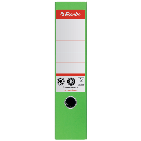 Archivador Esselte No.1, Co2 Compensado, Cartón 100% Reciclado Verde A4 Lomo: 75 Mm.