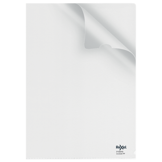 Fundas A4 Uñero Rexel Ecodesk Transparente (Pack 25) Cristal