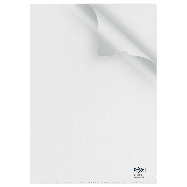 Fundas A4 Uñero Rexel Ecodesk Transparente (Pack 25) Cristal