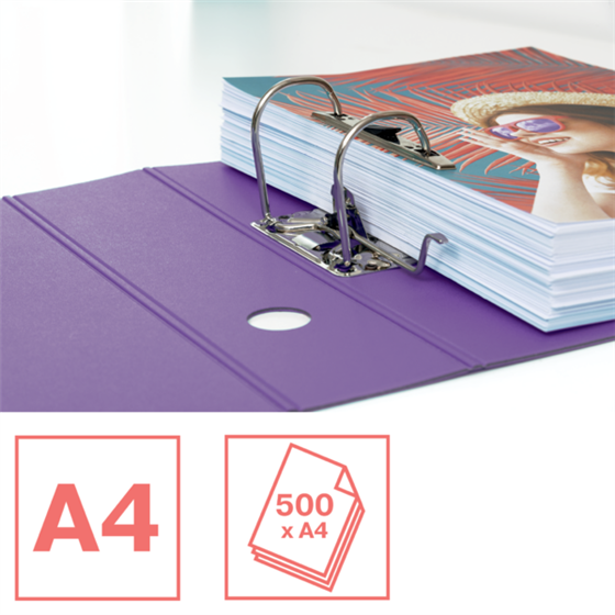 Archivador De Palanca De Polifoam Esselte Colour'Breeze Lavanda A4 Lomo: 82 Mm.