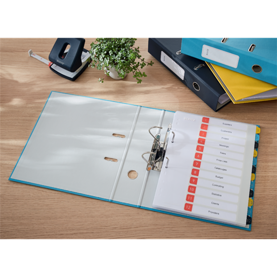 Archivador Leitz 180° Cosy Soft Touch Azul Calma A4 Lomo: 80 Mm.