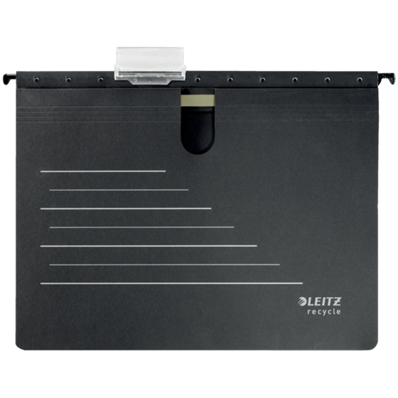 Dosier Fástener Colgante De Cartón Alpha® Leitz Recycle, Co2 Compensado Negro