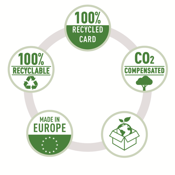 Dosier Fástener Colgante De Cartón Alpha® Leitz Recycle, Co2 Compensado Negro