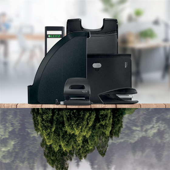 Dosier Fástener Colgante De Cartón Alpha® Leitz Recycle, Co2 Compensado Negro