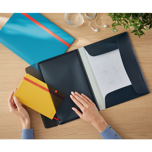 Carpeta De 3 Solapas Con Bolsillo Leitz Cosy Gris Terciopelo