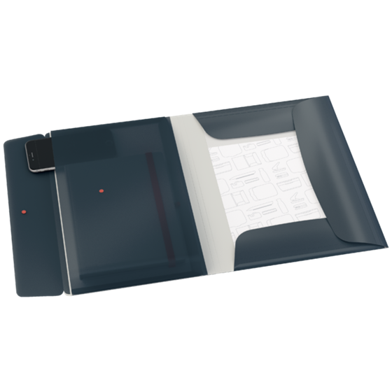 Carpeta De 3 Solapas Con Bolsillo Leitz Cosy Gris Terciopelo