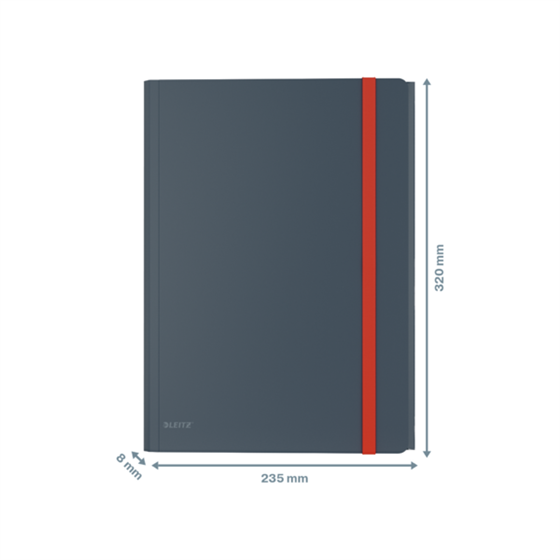 Carpeta De 3 Solapas Con Bolsillo Leitz Cosy Gris Terciopelo