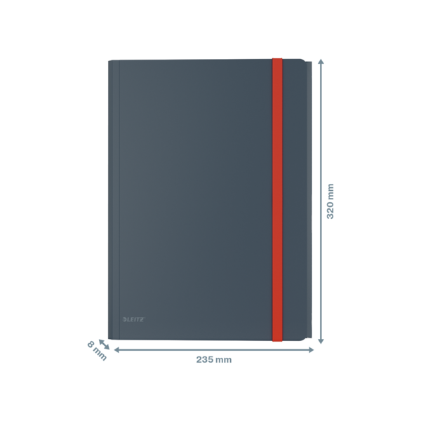 Carpeta De 3 Solapas Con Bolsillo Leitz Cosy Gris Terciopelo