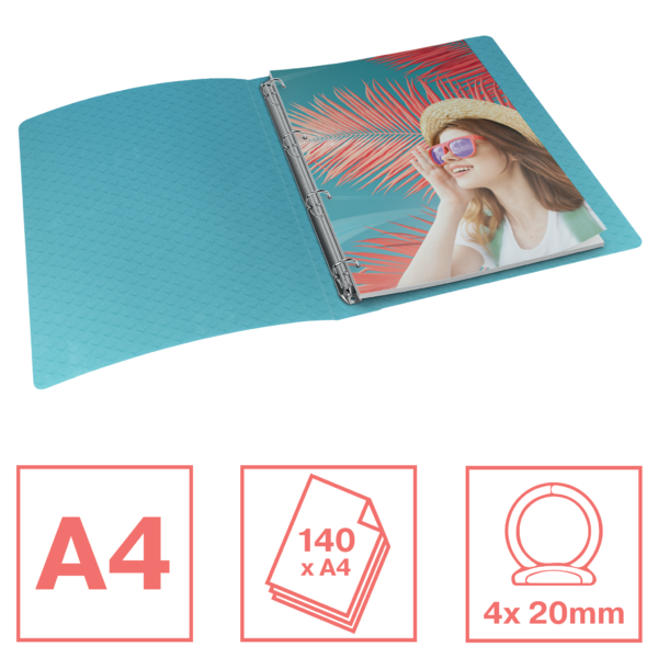 Carpeta De 4 Anillas Esselte Colour'Breeze Azul