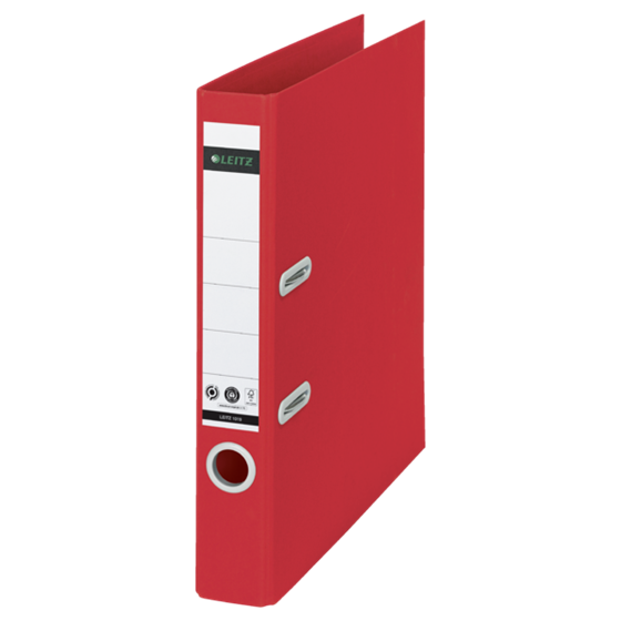 Archivador De Palanca 180° Leitz Recycle, Co2 Compensado Rojo