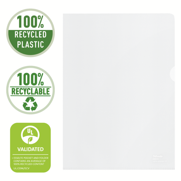 Dosier A4 Esselte Recycle Transparente A4 100 Mc.