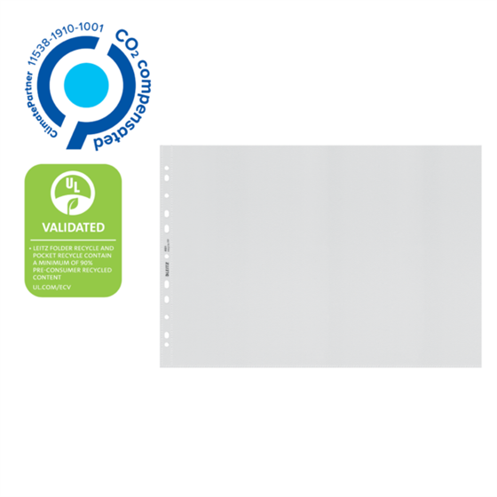 Funda Porta Documentos A3 Leitz Recycle, Co2 Compensado Transparente A3