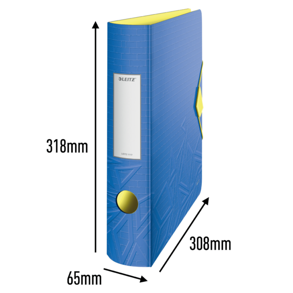 Archivador De Palanca De 180° Active Urban Chic De Leitz Azul A4 Lomo: 65 Mm.