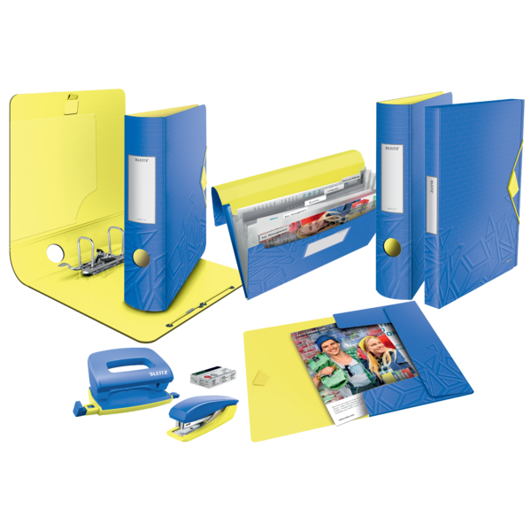 Archivador De Palanca De 180° Active Urban Chic De Leitz Azul A4 Lomo: 65 Mm.