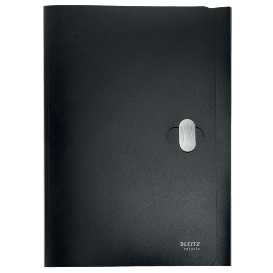 Carpeta De 3 Solapas Leitz Recycle, Co2 Compensado Negro A4