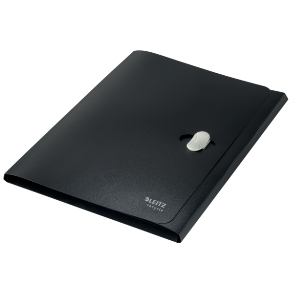 Carpeta De 3 Solapas Leitz Recycle, Co2 Compensado Negro A4