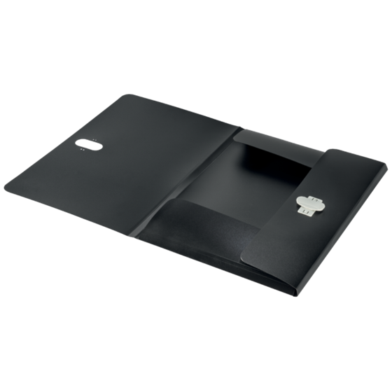 Carpeta De 3 Solapas Leitz Recycle, Co2 Compensado Negro A4