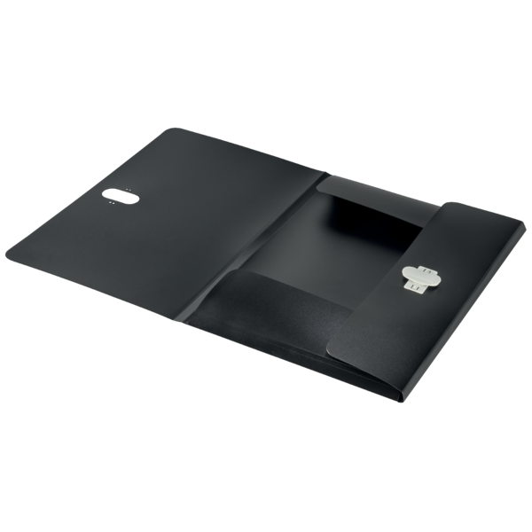 Carpeta De 3 Solapas Leitz Recycle, Co2 Compensado Negro A4