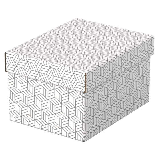 Caja Pequeña De Almacenamiento Y Regalo Esselte Para El Hogar, Paquete De 3 Blanco