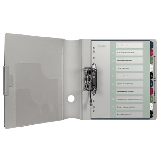Índice Imprimible Style De Leitz, De PP, Extraancho  1-10 A4 Maxi