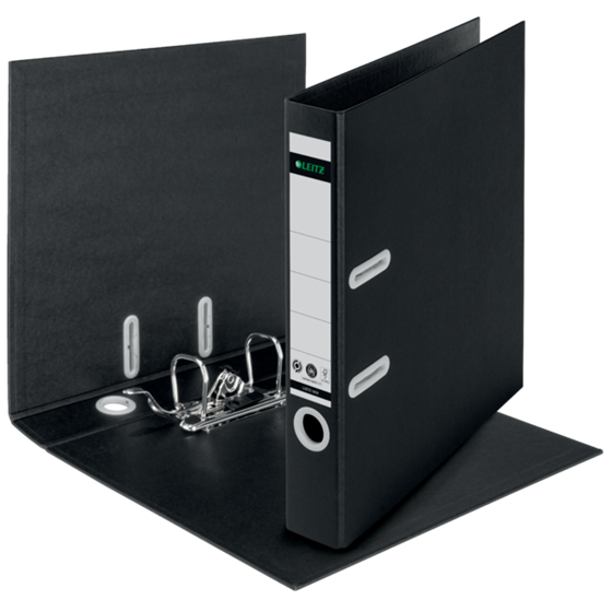 Archivador De Palanca 180° Leitz Recycle, Co2 Compensado Negro