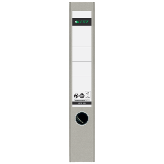 Archivador De Palanca Clásico Jaspeado 180º Leitz, Co2 Compensado, 100% Cartón Reciclado Gris
