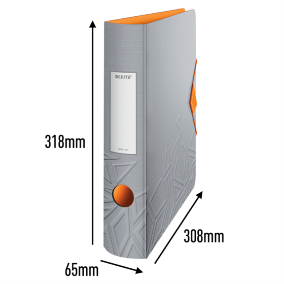 Archivador De Palanca De 180° Active Urban Chic De Leitz Gris Oscuro A4 Lomo: 65 Mm.