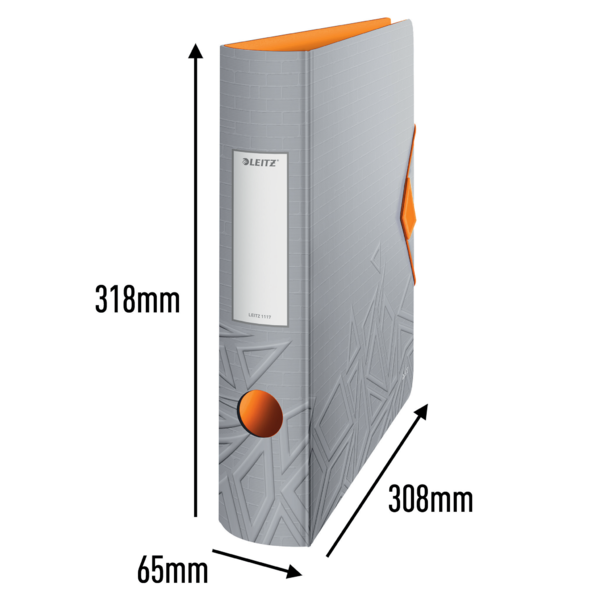 Archivador De Palanca De 180° Active Urban Chic De Leitz Gris Oscuro A4 Lomo: 65 Mm.