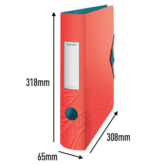 Archivador De Palanca De 180° Active Urban Chic De Leitz Rojo A4 Lomo: 65 Mm.