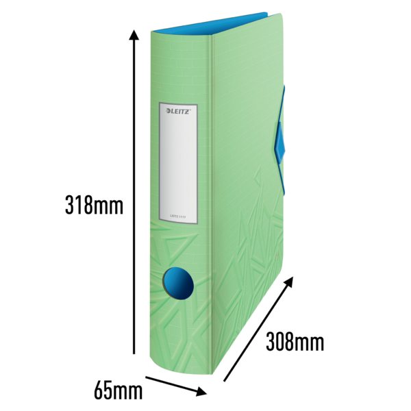 Archivador De Palanca De 180° Active Urban Chic De Leitz Verde A4 Lomo: 65 Mm.