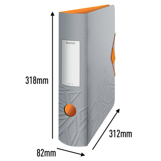 Archivador De Palanca De 180° Active Urban Chic De Leitz Gris Oscuro A4 Lomo: 82 Mm.