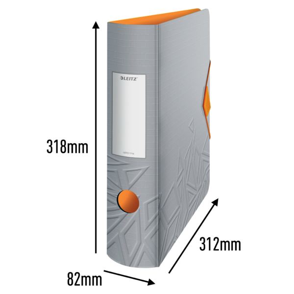 Archivador De Palanca De 180° Active Urban Chic De Leitz Gris Oscuro A4 Lomo: 82 Mm.