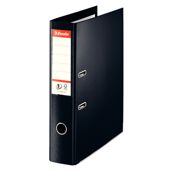 Archivador De Palanca De PP N.º 1 De Esselte Vivida Negro Folio Lomo: 75 Mm.