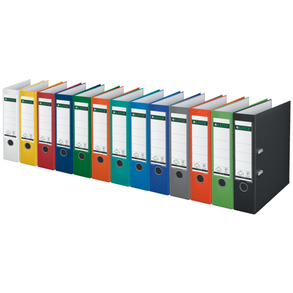 Archivador De Palanca Leitz 180° De Plástico, 90% Cartón Reciclado, 30% Plástico Reciclado Preconsumo Rojo A4 Lomo: 80 Mm.